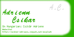 adrienn csikar business card